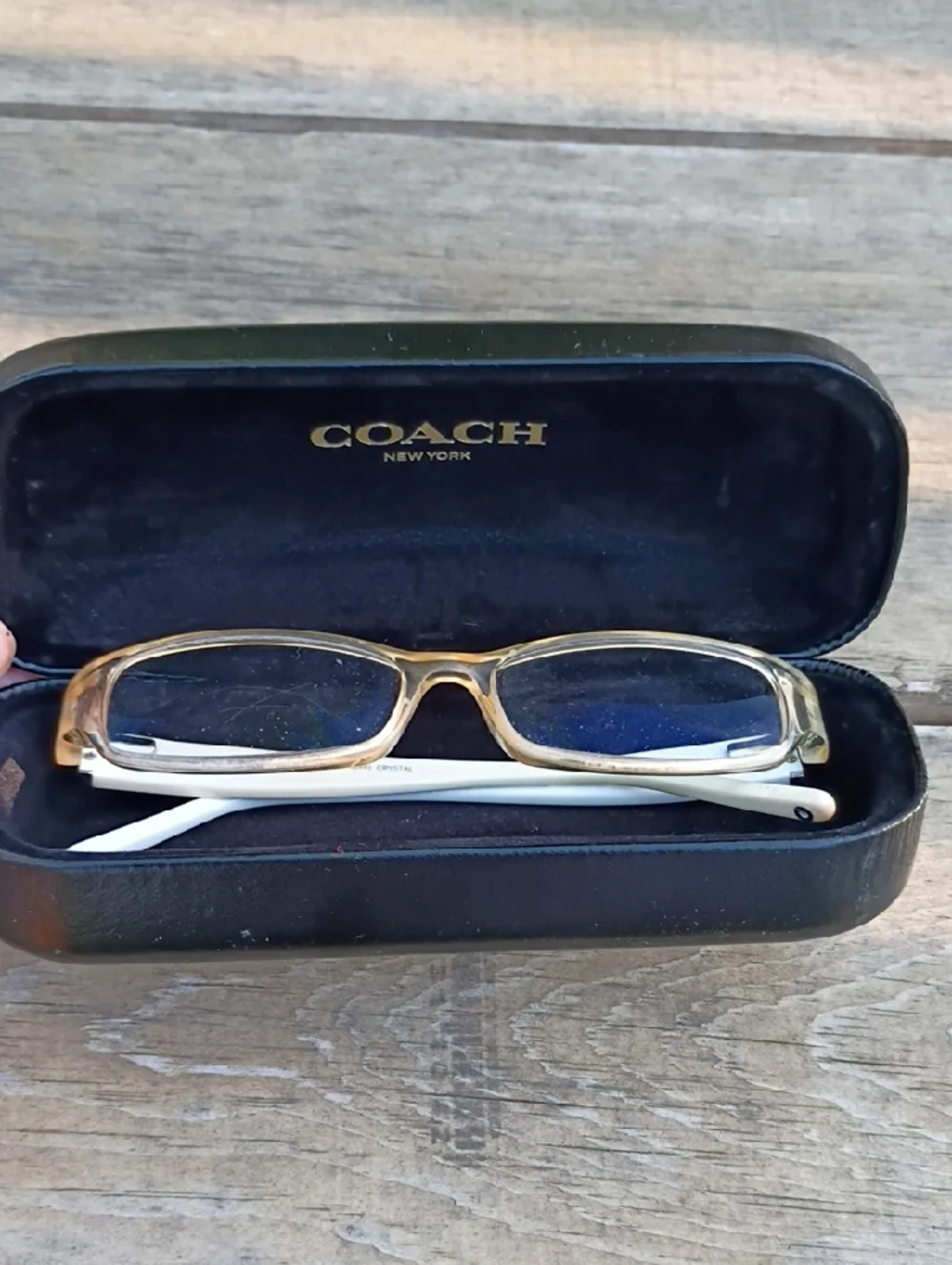 Coach Eyeglasses Bernice 844 Crystal In Hard Case Women's